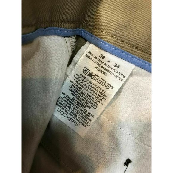 Dockers Men's Pants Chinos Khaki Casual 100%Cotton Straight Fit 36 X 34 - Picture 9 of 12